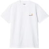 I029956-02XX, Carhartt WIP S/s American Script T-Shirt Branco