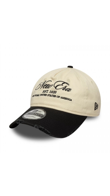 New Era New Era Wash Distress Light Beige 9twenty A-Frame