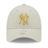 60222491, New York Yankees Metallic Logo Womens Stone 9forty Branco