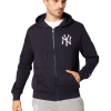 60284766, New Era New York Yankees Mlb League Essential Navy Zip Hoodie Azul