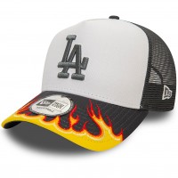 New Era La Dodgers Mlb Flame Dark Grey 9forty E-Frame Adjustable Trucker