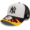 New Era New York Yankees Mlb Flame Black 9forty E-Frame Adjustable Trucker