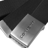 I019176-89XX, Carhartt WIP Clip Belt Chrome Preto