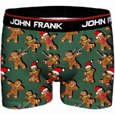 John Frank Digital Printed Boxer Christmas Ginger Bread Verde