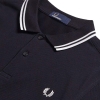 M3600-238, Fred Perry Twin Tipped Polo Shirt Azul