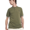 M3600-B57, Fred Perry Twin Tipped Polo Shirt Verde