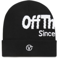 GORRO DISTORTED TALL CUFF Black/White PRETO