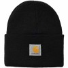 I020222-89XX, Carhartt WIP Acrylic Watch Hat Preto