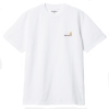 I029956-02XX, Carhartt WIP S/s American Script T-Shirt Branco