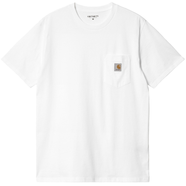 I030434-02XX, Carhartt WIP S/s Pocket T-Shirt Branco