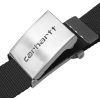 I019176-89XX, Carhartt WIP Clip Belt Chrome Preto