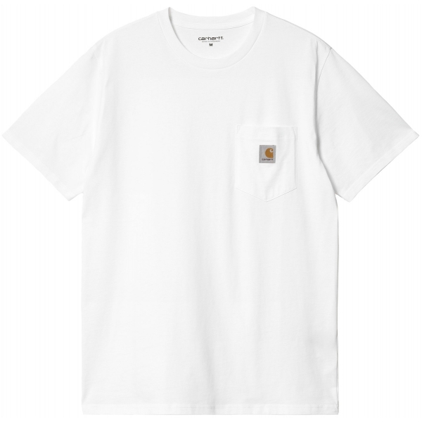 I030434-02XX, Carhartt WIP S/s Pocket T-Shirt Branco