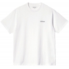 I030435-00AXX, Carhartt WIP S/s Script Embroidery T-Shirt Branco