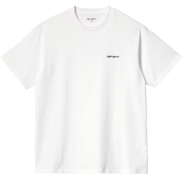 I030435-00AXX, Carhartt WIP S/s Script Embroidery T-Shirt Branco