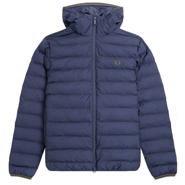 J4565-143, Fred Perry Hooded Insulated Jacket Azul