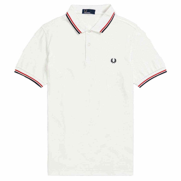 M3600-748, Fred Perry Polo Fred Perry Twin Tipped Branco