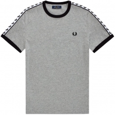 Fred Perry Taped RingerT-Shirt Cinzento