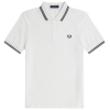 M3600-200, Fred Perry Twin Tipped Polo Shirt Branco