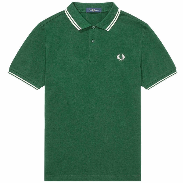 M3600-406, Fred Perry Twin Tipped Polo Shirt Verde