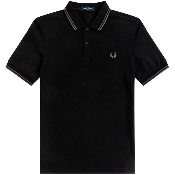 M3600-P32, Fred Perry Twin Tipped Polo Shirt Preto
