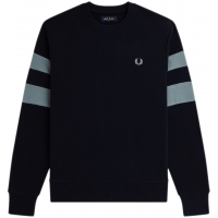 Fred Perry Peached Tipped Sleeve Sweatshi Fred Perry Peached Tipped Sleeve Sweatshi