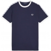 M4620-266, Fred Perry Taped RingerT-Shirt Azul