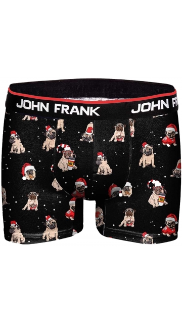 John Frank Digital Printed Boxer Christmas Pug