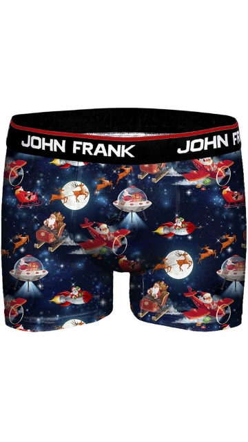 John Frank Digital Printed Boxer Christmas Santa Space