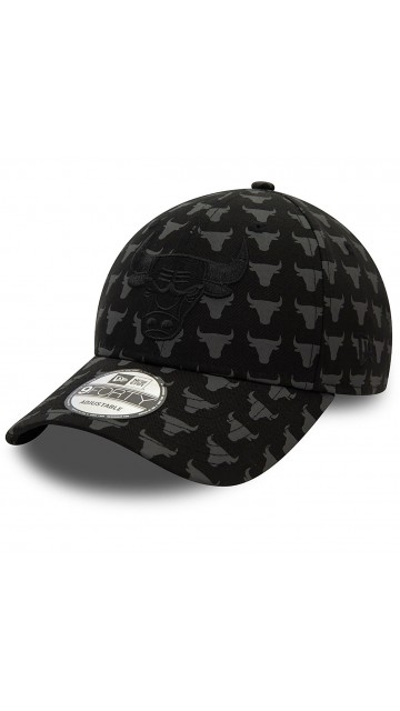 New Era Chicago Bulls Team Monogram Black 9forty