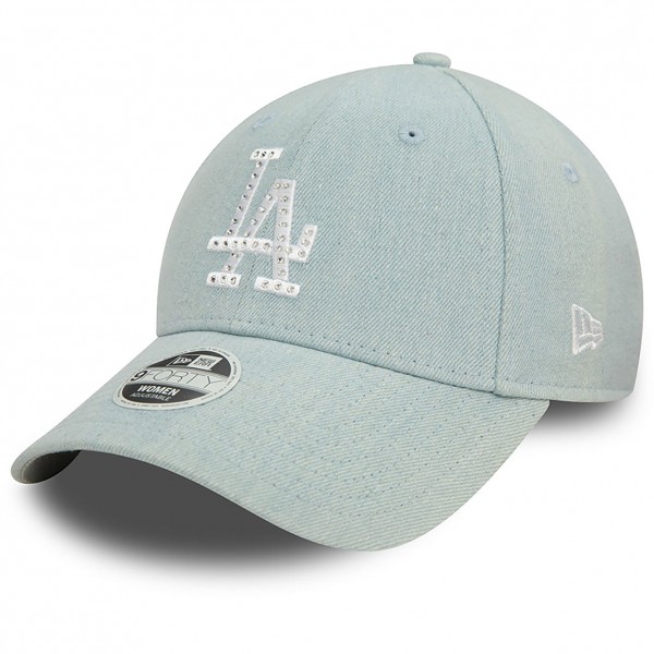 60565484, New Era La Dodgers Womens Diamante Denim Light Blue 9forty Adjustable