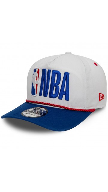 New Era Nba Logo Washed White Golfer