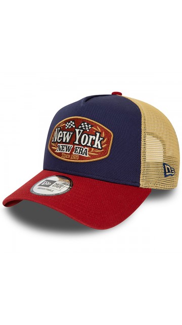 New Era Patch Navy E-Frame Trucker