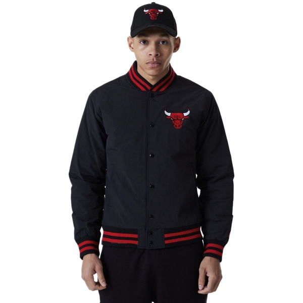 60284773, New Era Chicago Bulls Logo Black Bomber Jacket Preto