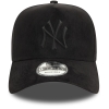 60580814,New Era New York Yankees Faux Suede Black 9forty E-Frame Cap