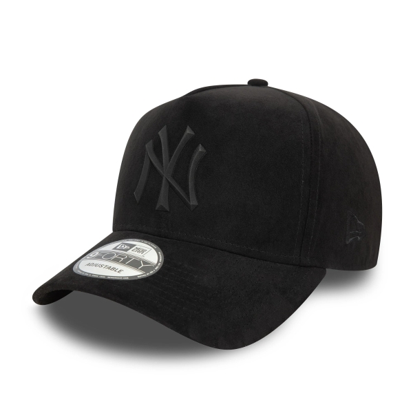 60580814,New Era New York Yankees Faux Suede Black 9forty E-Frame Cap