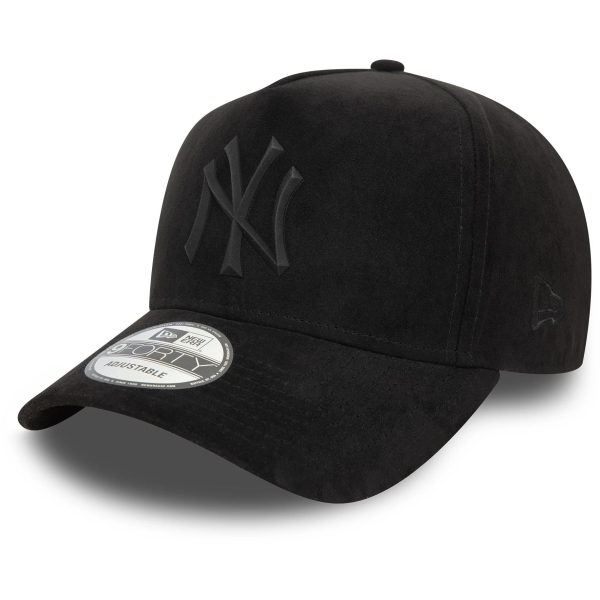 60580814,New Era New York Yankees Faux Suede Black 9forty E-Frame Cap