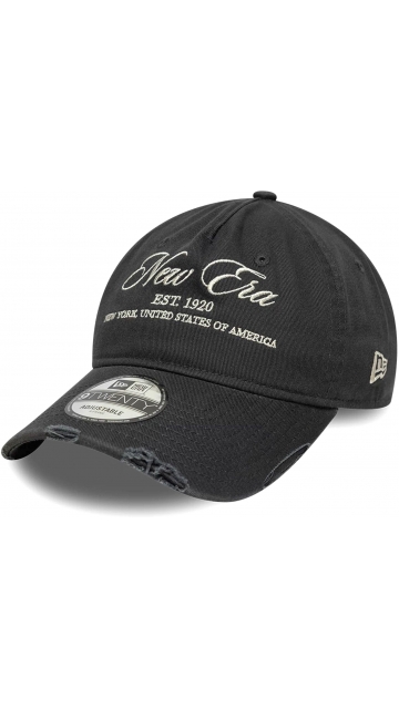New Era Wash Distress Charcoal 9twenty A-Frame
