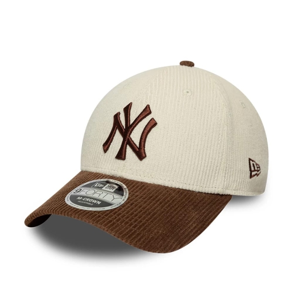 60915868,New Era New York Yankees Mlb Cord Cream & Brown 9forty