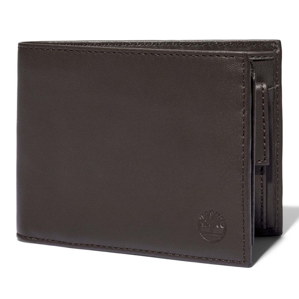 TB0A23U32421, Timberland Kittery Trifold Bifold Wallet with Coin Pocket