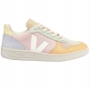 VX0203199A, Veja V-10 Leather Petale White Multico Rosa