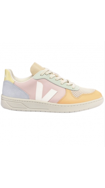Veja V-10 Leather Petale White Multico