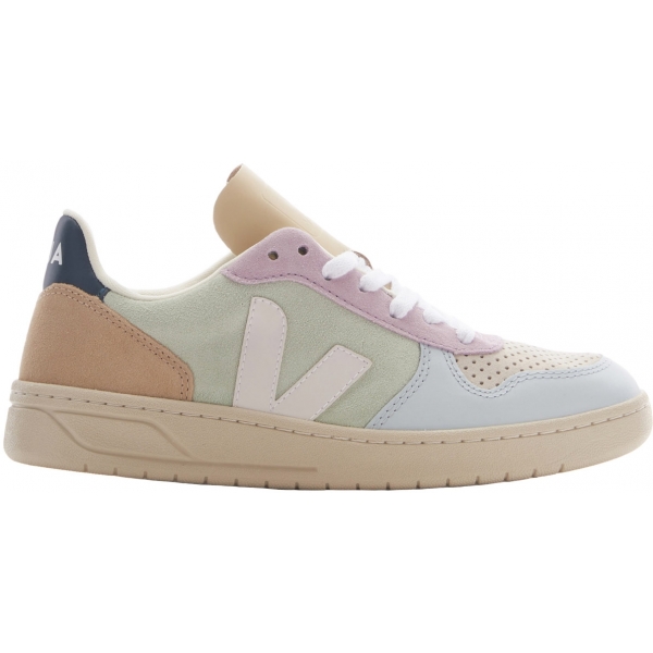 VX0303119A, Veja V-10 Suede Jade White-multico Verde